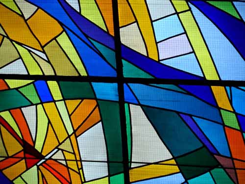 Historial glass painting in church, Free public domain CC0 photo